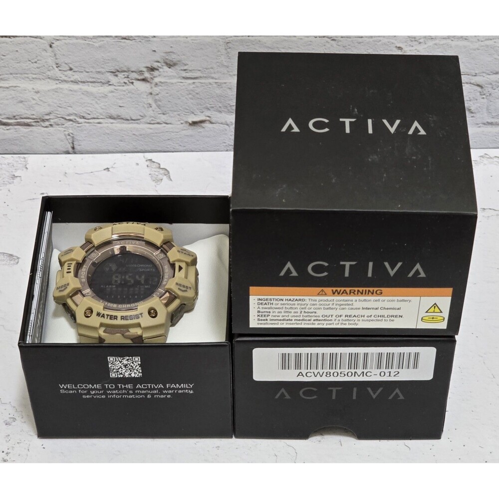 Activa X Invicta Digital Essentials Unisex 50mm Watch ACW8050MC-012 Beige Camo - Picture 3 of 7